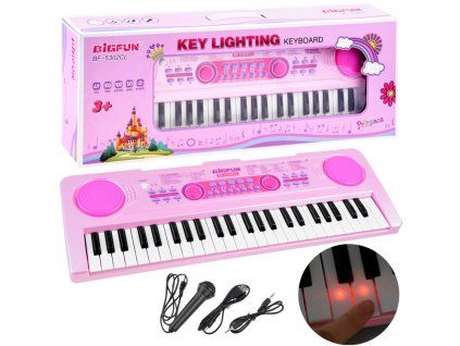 Keyboard varhany s podsvícenými klávesami