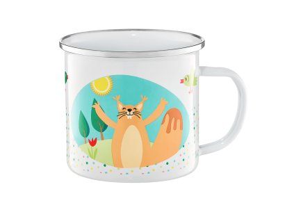 Smaltovaný hrnek Forest Team Mýval a Veverka 520 ml AMBITION JUNIOR