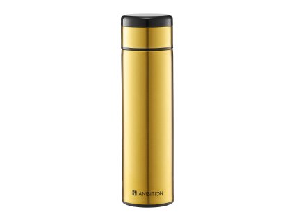 Termoláhev z nerezové oceli s dotykovým LCD displejem Indi Gold 420 ml AMBITION