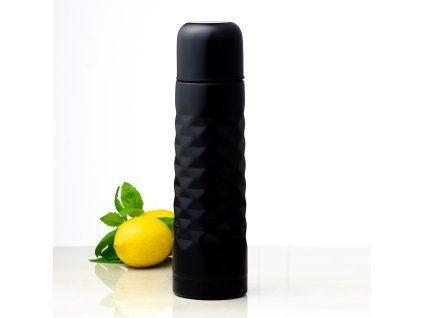 Černý nerezový termos na kávu a čaj Tesoro 600 ml AMBITION