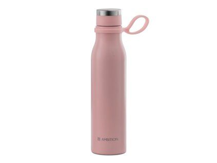 Růžová nerezová termoláhev Silky 480 ml AMBITION