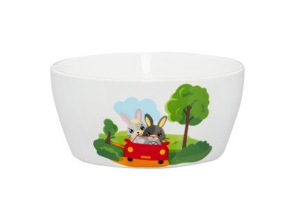 Porcelánová miska Betty a Bunny Auto 400 ml AMBITION JUNIOR