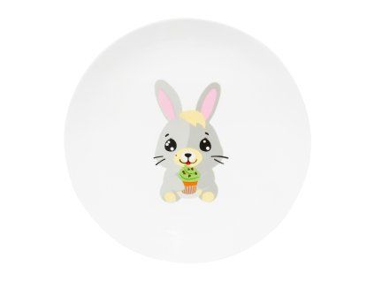 Porcelánový dezertní talíř Betty a Bunny Muffin 19 cm AMBITION JUNIOR