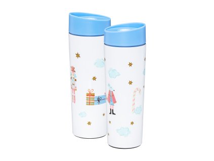 Termohrnek Ballet s modrým víčkem 340 ml AMBITION