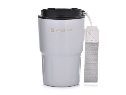 Šedý termohrnek Fern 350 ml AMBITION