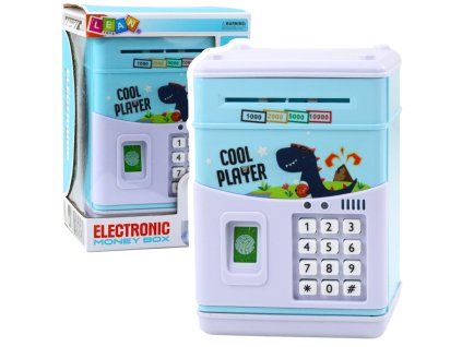 Pokladnička elektronická s PIN Dino modro-bílá