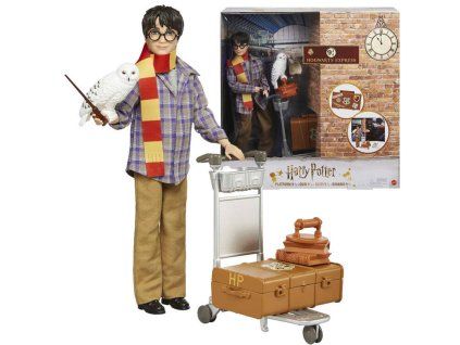 Panenka Mattel Harry Potter na nástupišti se sovou Hedvikou GXW31