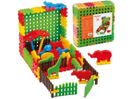 Stavebnice Marioinex Konstrukční ZOO 50 ks Wafle