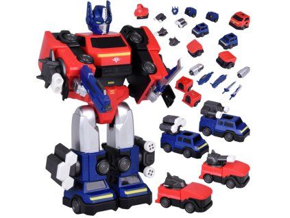 Robot Magnetický Transformer 2v1 velký červený