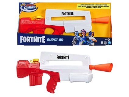 Vodní pistole Hasbro Nerf Fortnite Burst AR bílo červená