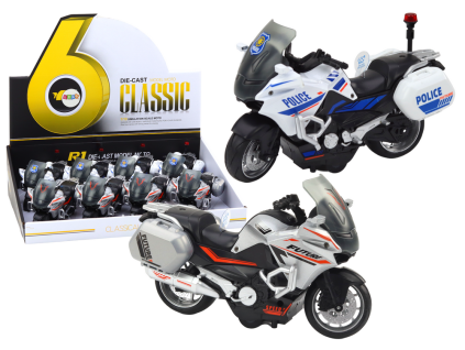 Motocykl Sportovní Policejní Se Setrvačníkem Měřítko 1:10