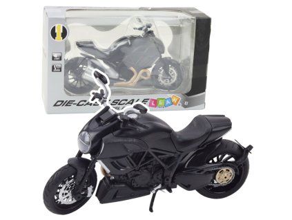 Motorka Sportovní Kovová 1:12 Černá