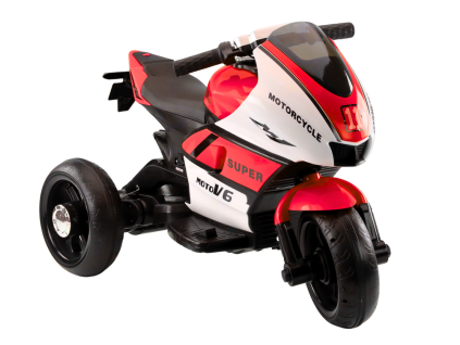 Elektrická tříkolka HT-5188 Světla LED MP3 Červená