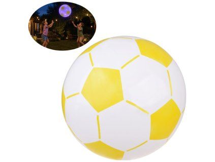 Dětský Svítící Nafukovací míč LED 45 cm žlutý