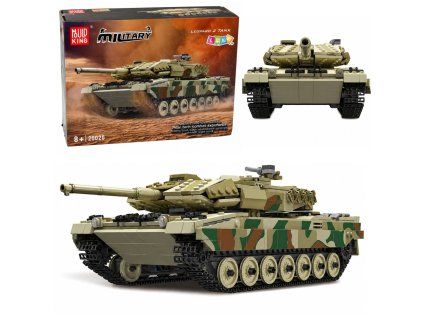 RC Stavebnice vojenského tanku Leopard RC 1100 dílků