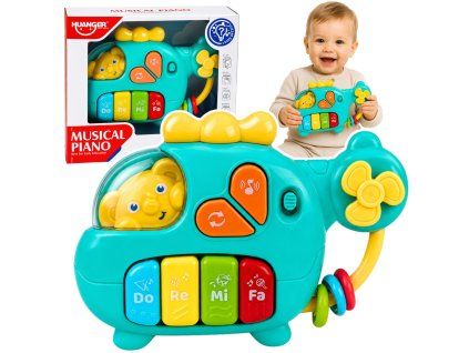 Hudební vzdělávací helikoptéra s piankem pro batolata