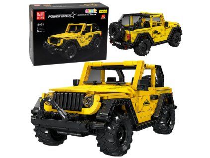Stavebnice terénní auto Wrangler žluté 746 dílků