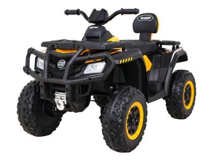 Elektrická čtyřkolka XT-Speed Pohon 4x4 Pomalý start Žlutá