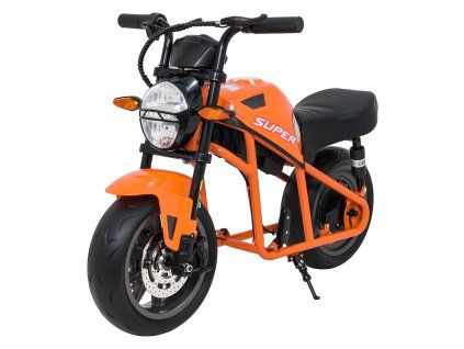 Elektrická oranžová motorka SUPERMOTO