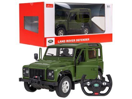 Zelené RC auto Land Rover Defender RASTAR model 1:14 + Ovladač 2,4 GHz