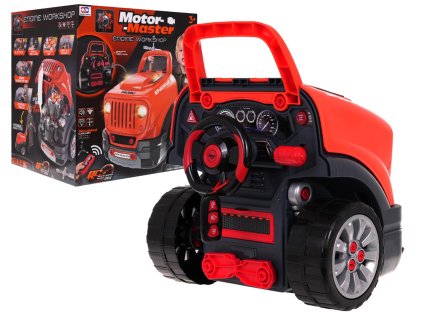 Nákladní auto dílna pro mladého mechanika Červené