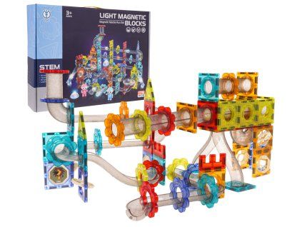 Magnetické kostky Svítící kuličková sada 176 dílků