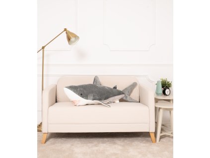 Plyšový žralok Adi 110 cm šedý