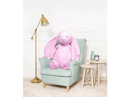 Tmavě růžový plyšový králík Figo 100 cm