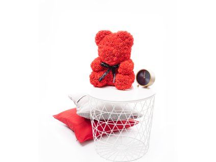 Plyšový medvídek z růží Rose Bear 40 cm červený