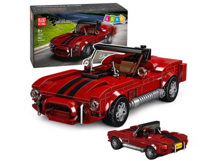 Stavebnice Klasický automobil S.Cobra Vitrína 391 dílků Červený
