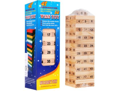 Společenská dovednostní hra Jenga Dřevěná pro děti 8+ a dospělé