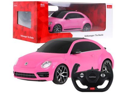 Růžové RC auto Volkswagen Beetle 1:14 RASTAR