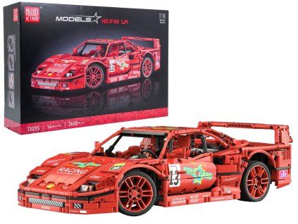 Stavebnice Sportovní auto 2688 dílků Červené