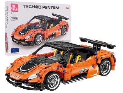 Stavebnice Sportovní auto 491 dílků oranžová