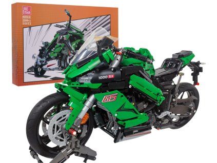 Technická stavebnice Sportovní motocykl 2304 dílků Zelený