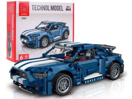Technická stavebnice Modré sportovní auto 952 dílků