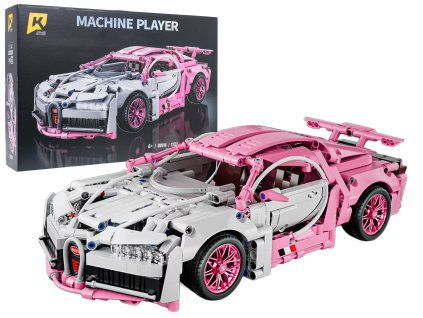 Stavebnice Růžové sportovní auto 1132 dílků