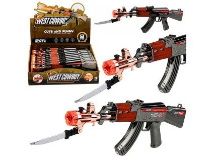 Dětská puška AK47 na baterie kouřový efekt