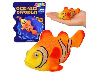 Gumová figurka Klaun očkatý roztažitelná 10 cm
