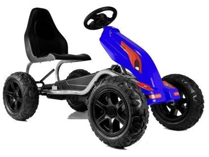 Šlapací motokára B012 nafukovací kola modrá