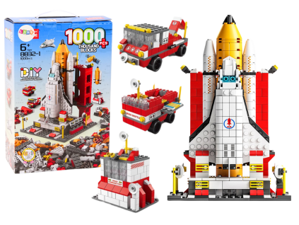 Stavebnice Vesmírná raketa 6v1 Vesmírné vozidla 1000 dílků