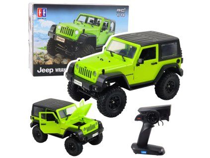 RC auto Jeep Wrangler Rock Crawler terénní 1:14 zelené