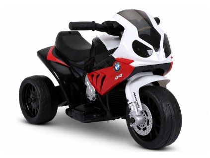 Elektrická tříkolová červená motorka BMW S1000RR LED světla