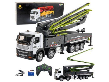 RC šedá míchačka betonu Huina 1:18