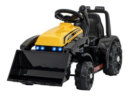 Žlutý elektrický traktor bagr G320 + Pohyblivá lžíce + LED světla