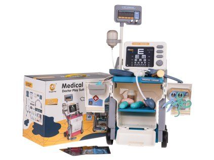 Lékařský set s EKG + příslušenství Modrý