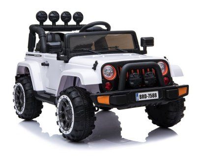 Elektrické autíčko Jeep BRD-7588 LED světla 4x4 Bílé