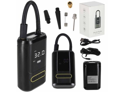 Elektrická pumpa na kolo do auta s powerbankou USB