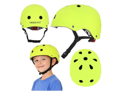 Dětská cyklistická helma Trike Fix nastavitelná 48-54 cm světle zelená