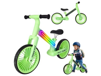 Odrážedlo Trike Fix Glow LED neon zelené